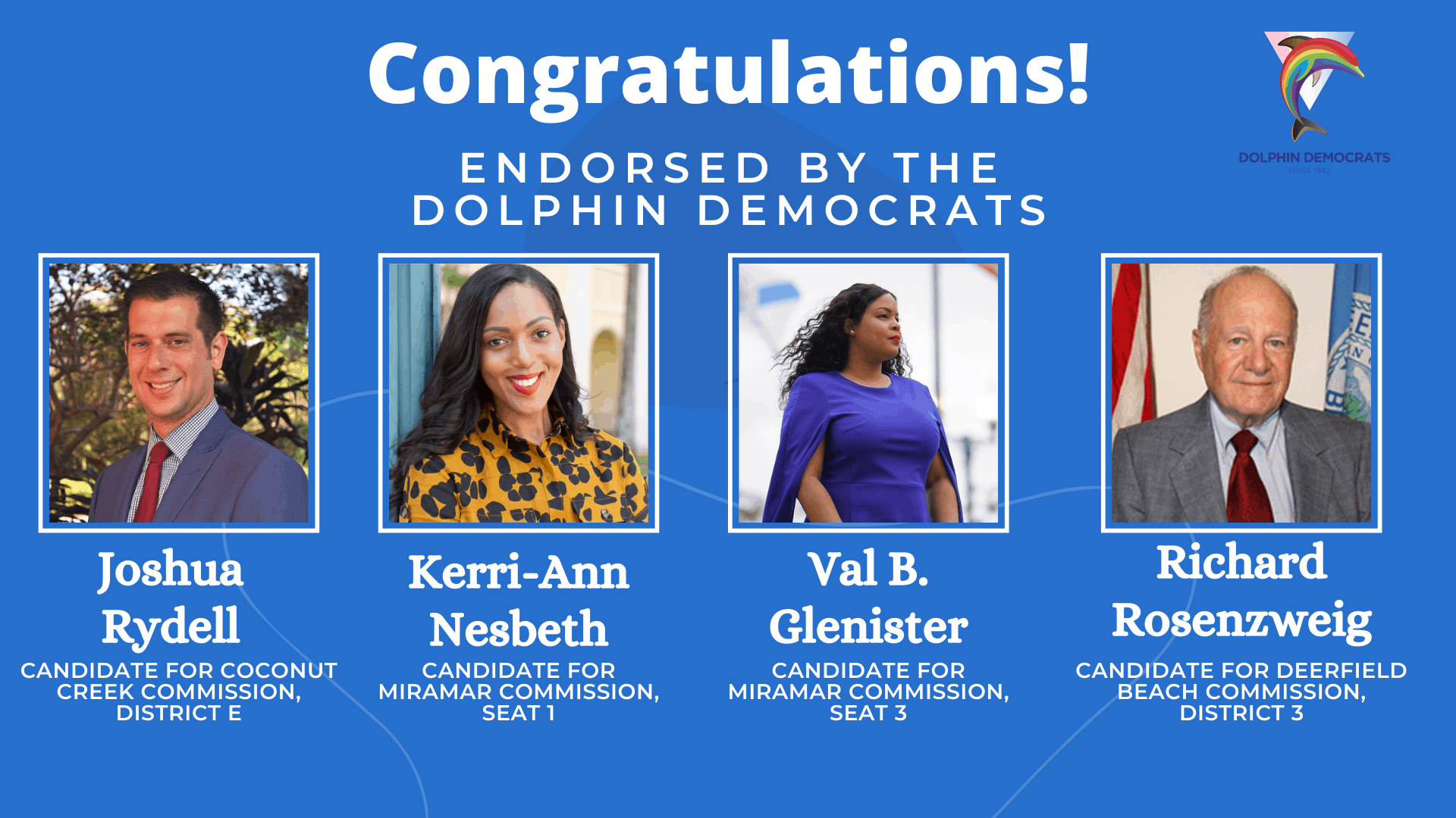 Congratulations to Endorsed Candidates - Dolphin Democrats